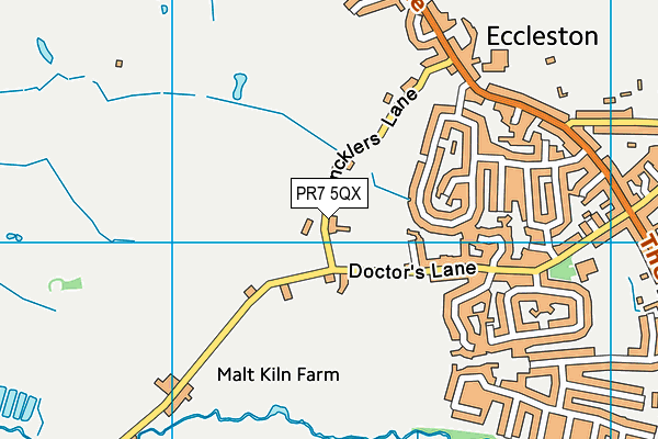 PR7 5QX map - OS VectorMap District (Ordnance Survey)