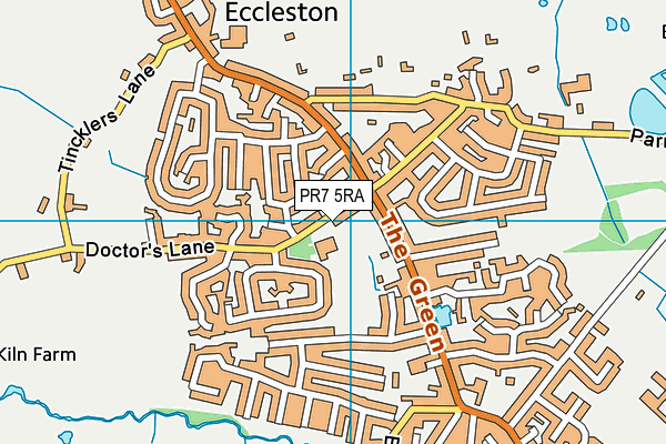 Eccleston Primary School map (PR7 5RA) - OS VectorMap District (Ordnance Survey)