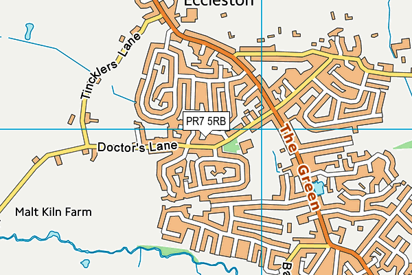 PR7 5RB map - OS VectorMap District (Ordnance Survey)