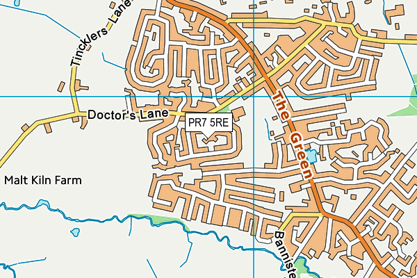 PR7 5RE map - OS VectorMap District (Ordnance Survey)