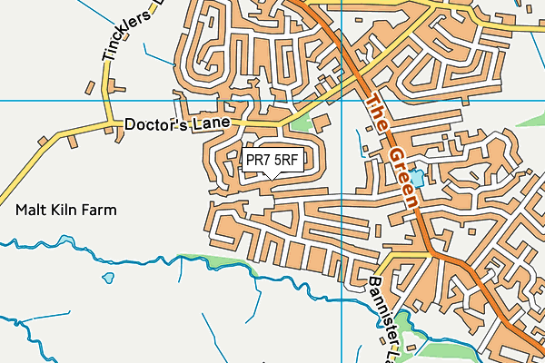 PR7 5RF map - OS VectorMap District (Ordnance Survey)