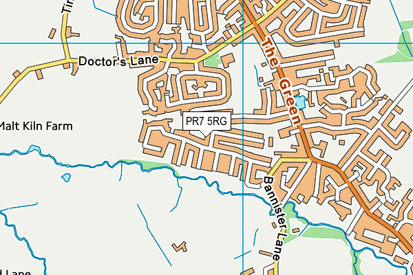 PR7 5RG map - OS VectorMap District (Ordnance Survey)