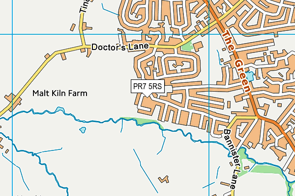 PR7 5RS map - OS VectorMap District (Ordnance Survey)