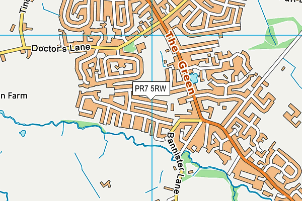 PR7 5RW map - OS VectorMap District (Ordnance Survey)