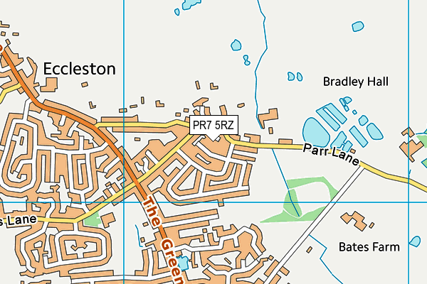 PR7 5RZ map - OS VectorMap District (Ordnance Survey)