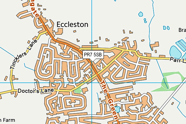 PR7 5SB map - OS VectorMap District (Ordnance Survey)