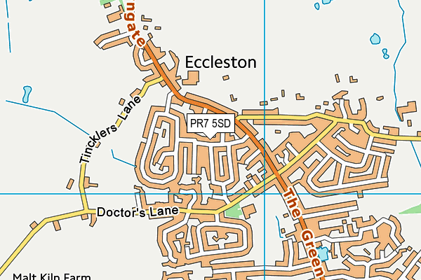 PR7 5SD map - OS VectorMap District (Ordnance Survey)