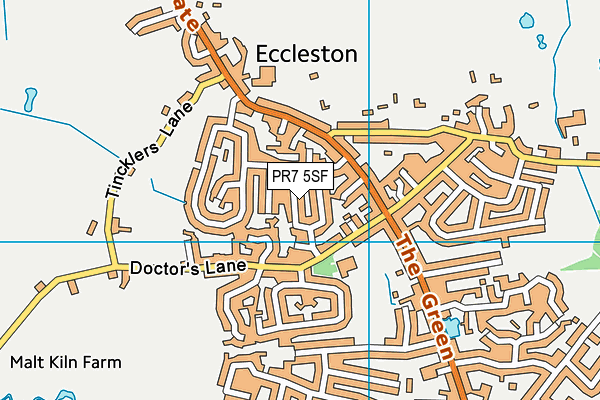 PR7 5SF map - OS VectorMap District (Ordnance Survey)