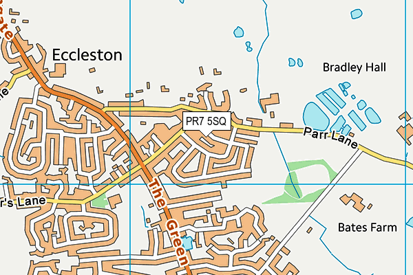 PR7 5SQ map - OS VectorMap District (Ordnance Survey)