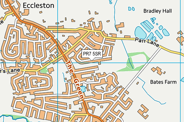 PR7 5SR map - OS VectorMap District (Ordnance Survey)