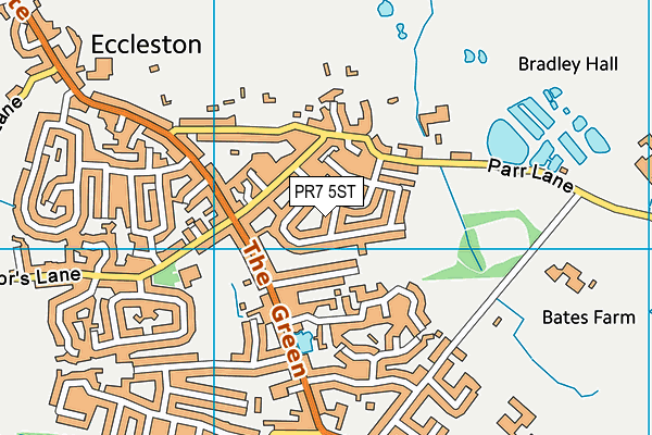 PR7 5ST map - OS VectorMap District (Ordnance Survey)
