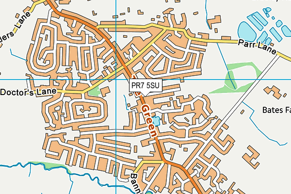 PR7 5SU map - OS VectorMap District (Ordnance Survey)