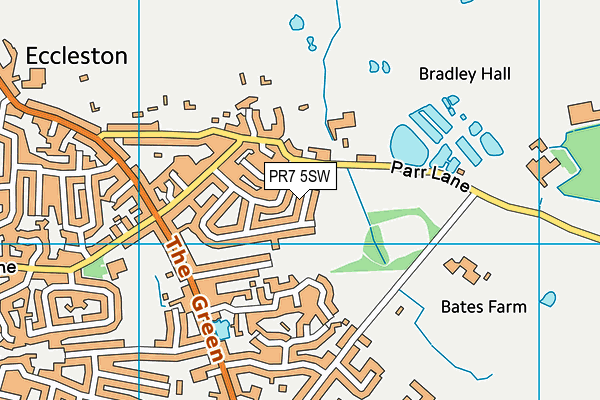 PR7 5SW map - OS VectorMap District (Ordnance Survey)