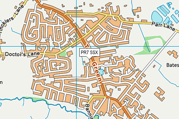PR7 5SX map - OS VectorMap District (Ordnance Survey)