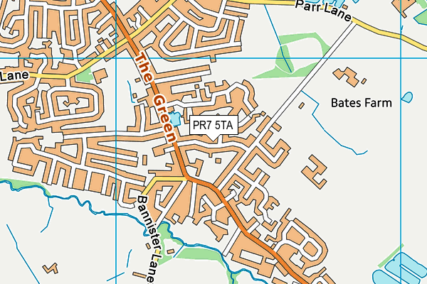PR7 5TA map - OS VectorMap District (Ordnance Survey)