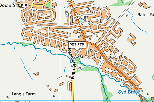 PR7 5TB map - OS VectorMap District (Ordnance Survey)