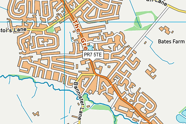 PR7 5TE map - OS VectorMap District (Ordnance Survey)