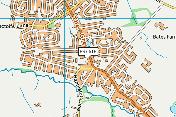 PR7 5TF map - OS VectorMap District (Ordnance Survey)