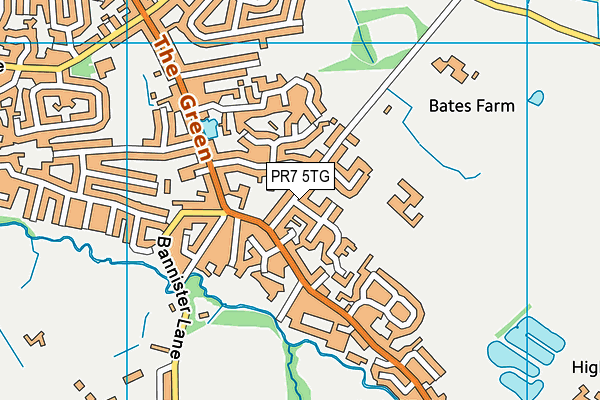 PR7 5TG map - OS VectorMap District (Ordnance Survey)