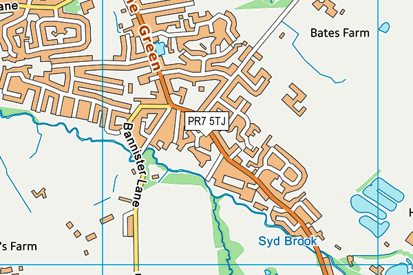 PR7 5TJ map - OS VectorMap District (Ordnance Survey)