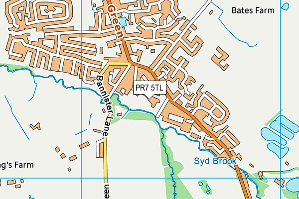 PR7 5TL map - OS VectorMap District (Ordnance Survey)