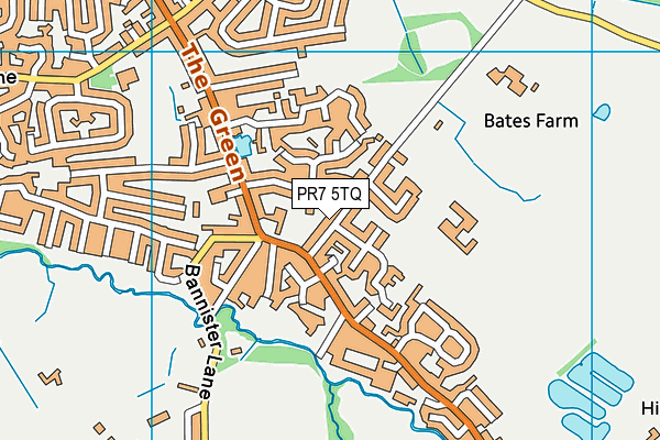 PR7 5TQ map - OS VectorMap District (Ordnance Survey)
