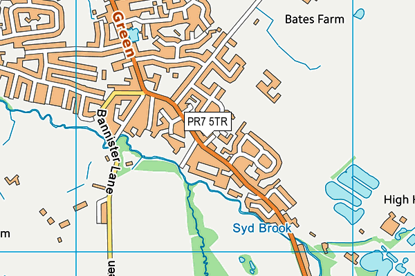 PR7 5TR map - OS VectorMap District (Ordnance Survey)
