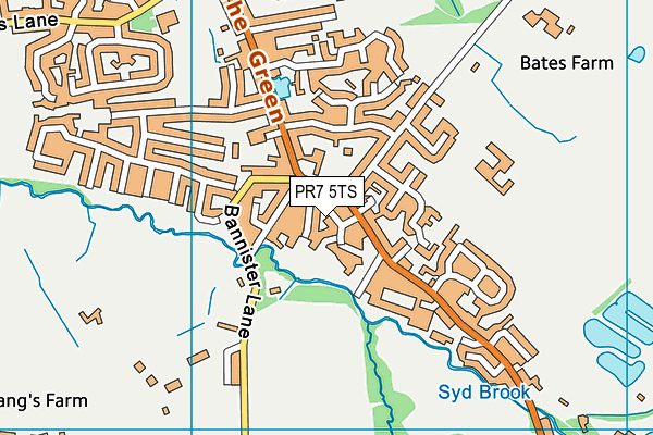 PR7 5TS map - OS VectorMap District (Ordnance Survey)