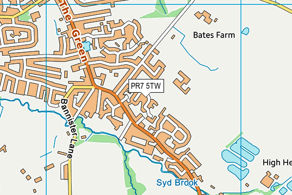PR7 5TW map - OS VectorMap District (Ordnance Survey)