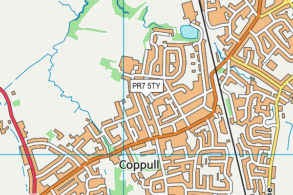 PR7 5TY map - OS VectorMap District (Ordnance Survey)