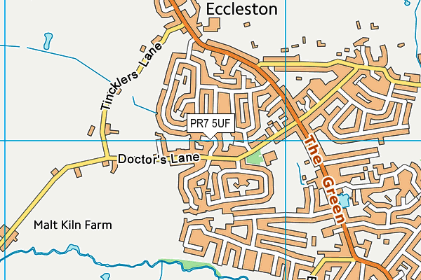 PR7 5UF map - OS VectorMap District (Ordnance Survey)