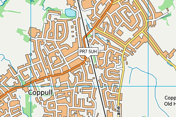 PR7 5UH map - OS VectorMap District (Ordnance Survey)