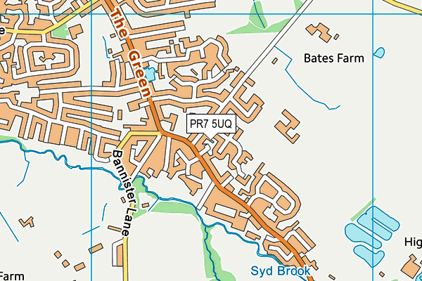 PR7 5UQ map - OS VectorMap District (Ordnance Survey)