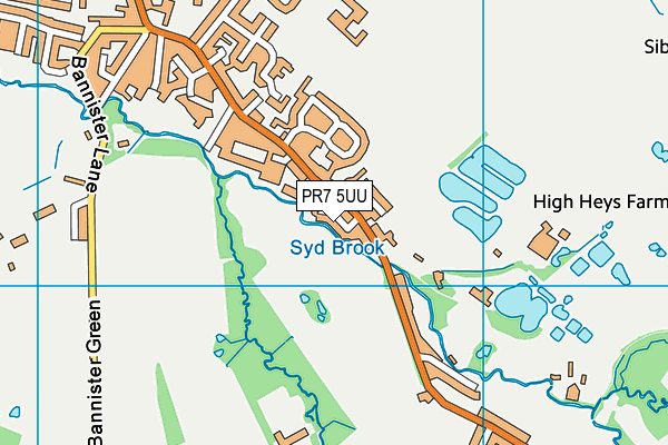 PR7 5UU map - OS VectorMap District (Ordnance Survey)