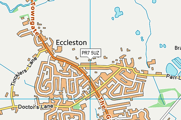 PR7 5UZ map - OS VectorMap District (Ordnance Survey)
