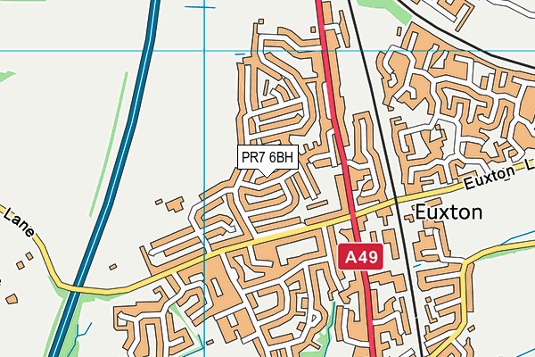 PR7 6BH map - OS VectorMap District (Ordnance Survey)