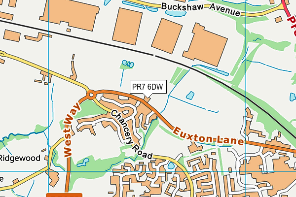 PR7 6DW map - OS VectorMap District (Ordnance Survey)