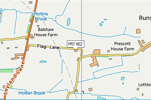 PR7 6EZ map - OS VectorMap District (Ordnance Survey)