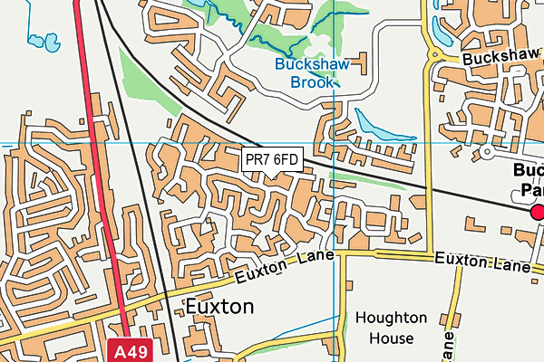 PR7 6FD map - OS VectorMap District (Ordnance Survey)