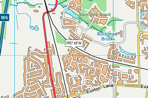 PR7 6FW map - OS VectorMap District (Ordnance Survey)