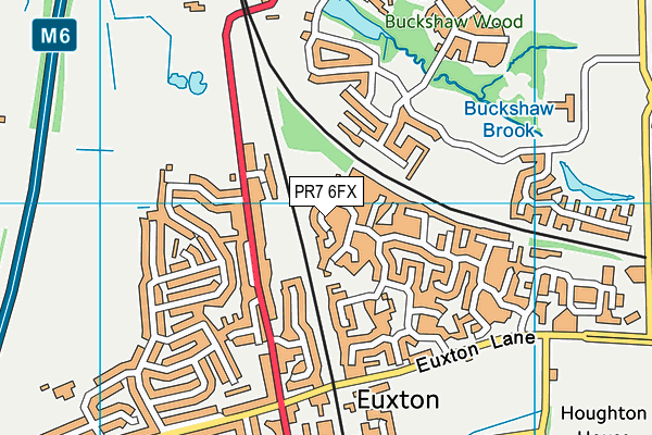 PR7 6FX map - OS VectorMap District (Ordnance Survey)