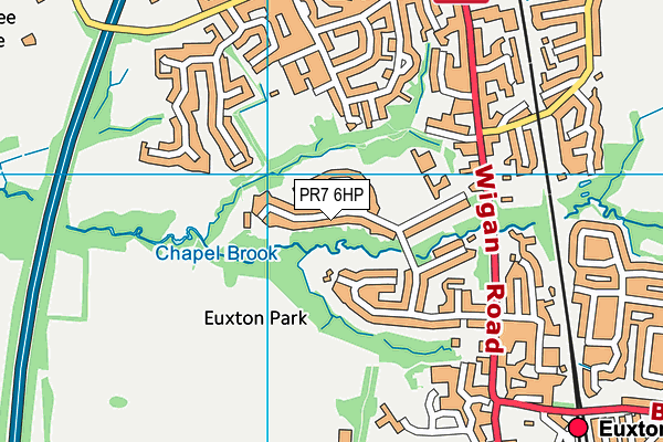 PR7 6HP map - OS VectorMap District (Ordnance Survey)