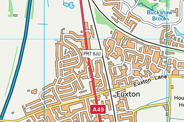 PR7 6JU map - OS VectorMap District (Ordnance Survey)