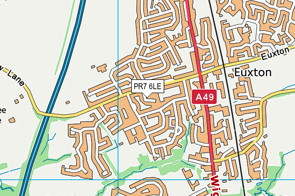 PR7 6LE map - OS VectorMap District (Ordnance Survey)