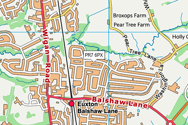 PR7 6PX map - OS VectorMap District (Ordnance Survey)