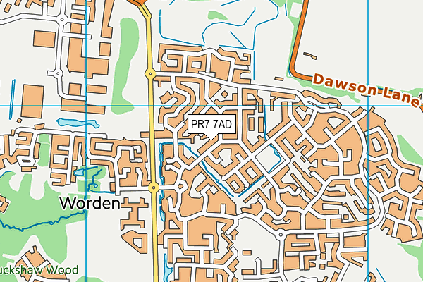 PR7 7AD map - OS VectorMap District (Ordnance Survey)
