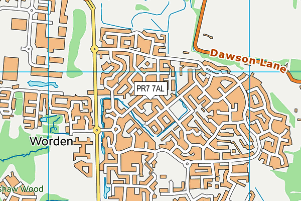 PR7 7AL map - OS VectorMap District (Ordnance Survey)
