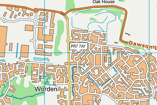PR7 7AY map - OS VectorMap District (Ordnance Survey)
