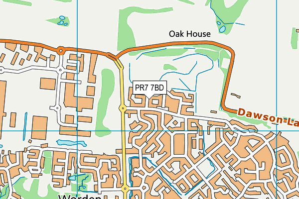PR7 7BD map - OS VectorMap District (Ordnance Survey)