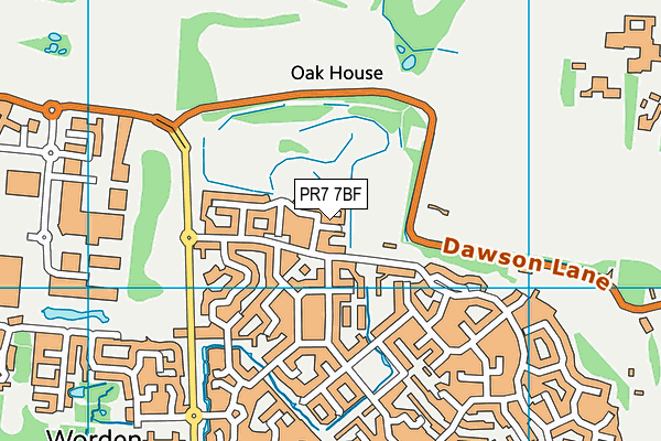 Buckshaw Village Community Centre Playing Fields map (PR7 7BF) - OS VectorMap District (Ordnance Survey)